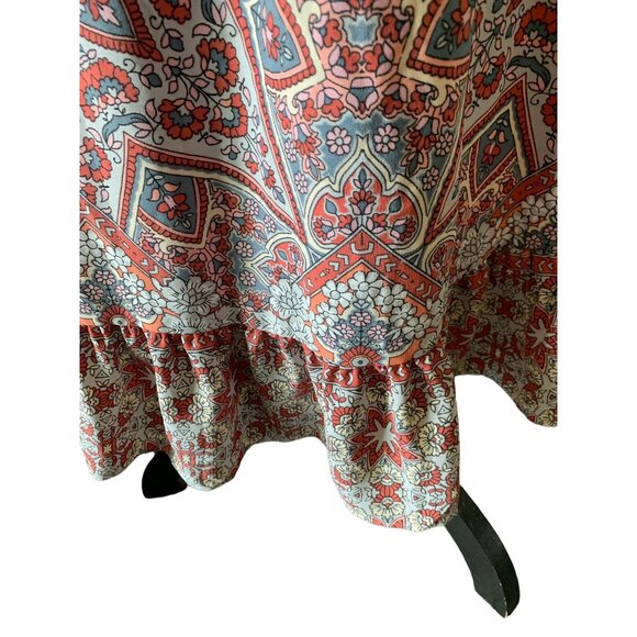 ✌️ 2/$40 ✌️ Boho Lauren Conrad Cold Flutter Shoulder Midi Dress sz Medium - Picture 4 of 8